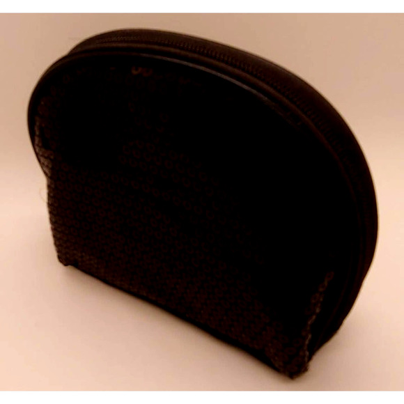 NEW Sequined Black on Black Make-Up Bag - Picture 2 of 4